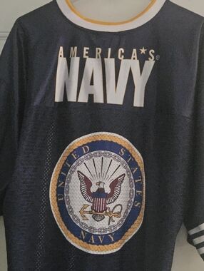 America's Navy Graphic Jersey- Navy Blue with White & Gold Accents